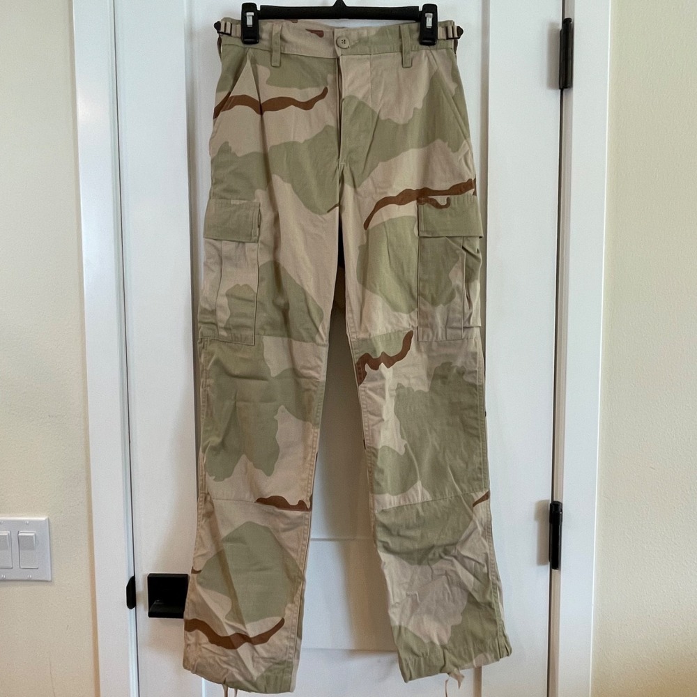 Military Trousers Desert Camouflage Pants Mens XS Ripstop Combat Cargo Pockets
